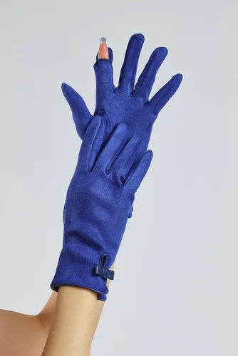 Miniatura 72 de Sahabowi Guantes de cuero para clima frío Manopla de lana cálida de invierno para mujeres