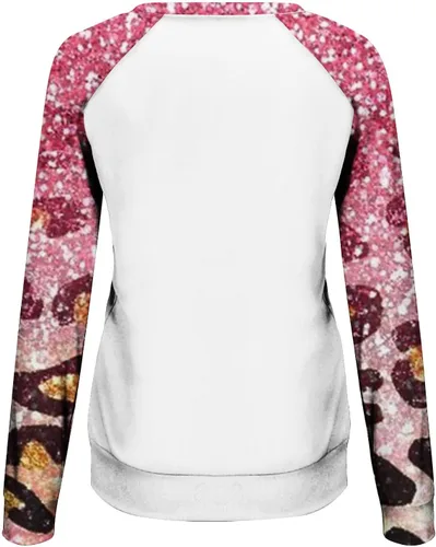 Miniatura 4 de Blczomt Womens Sweatshirts Round Neck Casual Patchwork Fall Fashion Outfits Long Sleeve Comfy Trendy Raglan Pullover Tops