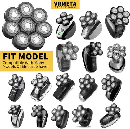 Miniatura 3 de Cabezales de repuesto para afeitadora eléctrica de acero inoxidable 8D afilado 8D, cabezales de repuesto para afeitadora giratoria eléctrica