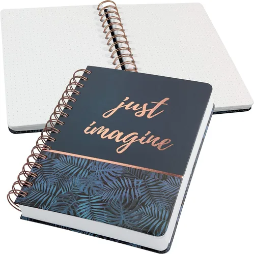 Miniatura 9 de SIGEL JN602 Spiral Notebook Básico, A5, punteado, tapa dura, patrón de malabarismo, azul - Jolie
