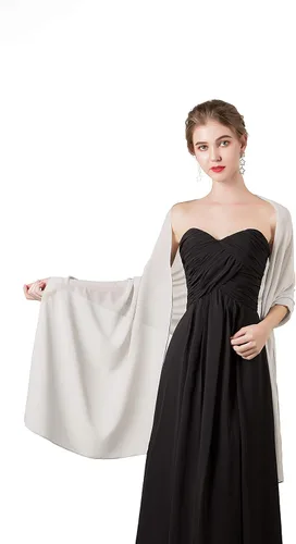 Miniatura 10 de Chales/mantones de gasa suave para vestidos, accesorios de mujer
