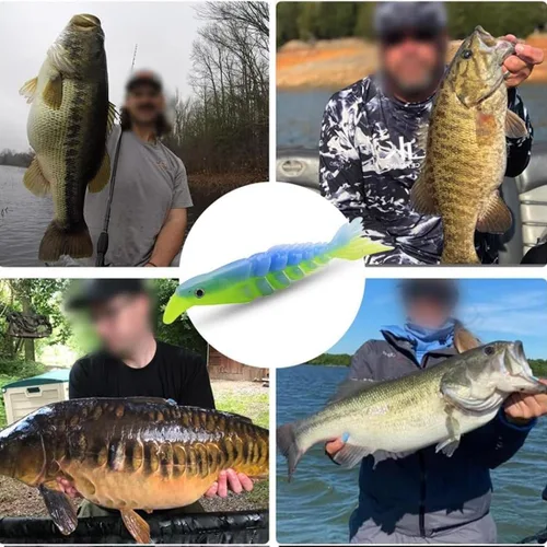 Miniatura 7 de Señuelos suaves de varios segmentos, juego de señuelos de pesca multiarticulados, señuelos de natación de segmentos, cebo de natación de hundimiento