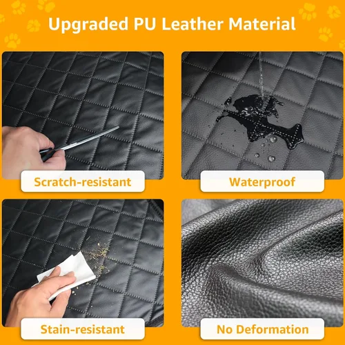 Miniatura 4 de PETICON Fundas impermeables para asiento de banco de mascotas a prueba de arañazos para automóviles, SUV, funda antideslizante duradera para asiento