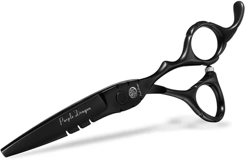 Miniatura 5 de Purple Dragon Profesional de Japón Juego de Tijeras de Peluquería 440C para Salón de Corte y Tijeras de Adelgazamiento para Barbería con Bolsa