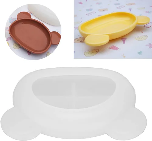 Miniatura 6 de Molde de resina de oso 3D de silicona para manualidades, caja de joyería de forma irregular para aretes, clips, contenedor de almacenamiento