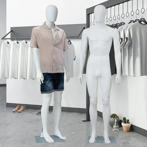 Maniquí de cuerpo completo masculino con forma de vestido para exhibición – Soporte de torso de maniquí realista de 6 pies para tiendas de ropa