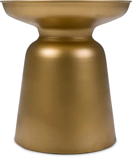 Miniatura 9 de SIMPLIHOME Toby - Mesa de metal – 17 pulgadas de ancho x 18 pulgadas de alto con tambor de hierro sólido en cobre antiguo, mesa auxiliar industrial