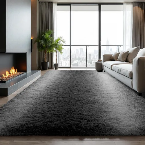 Miniatura 22 de Zentavio Alfombras de área para sala de estar, alfombras grises para dormitorio, alfombra de 4 x 6, alfombra mullida, peluda y suave, shag estética