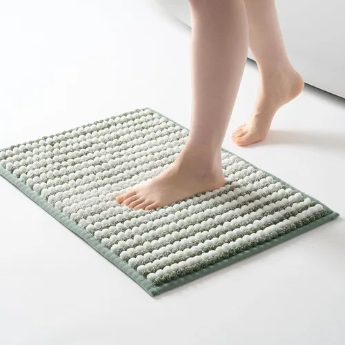 Miniatura 38 de FRESHMINT Alfombra de baño de felpilla gruesa y grumosa, 17"x24", alfombrilla de baño antideslizante, accesorio decorativo suave, linda alfombrilla