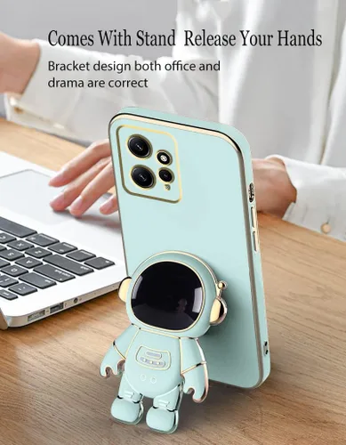 Miniatura 4 de Compatible con Redmi Note 12 4G Funda con chapado creativo de astronauta de dibujos animados rosa, para Redmi Note 12 4G, funda de teléfono de Verde