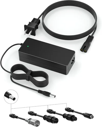 VHBW Cargador de scooter eléctrico de 42 V 2 A con 5 enchufes, compatible con Gotrax, Jetson, Hover 1, Segway, Ninebot, Hiboy, Bird, Hoverstar,