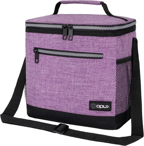 Miniatura 23 de OPUX - Fiambrera de alta calidad, aislada para hombres y mujeres adultas, resistente al almuerzo escolar para niños, niñas, niños Bolsa de Azul