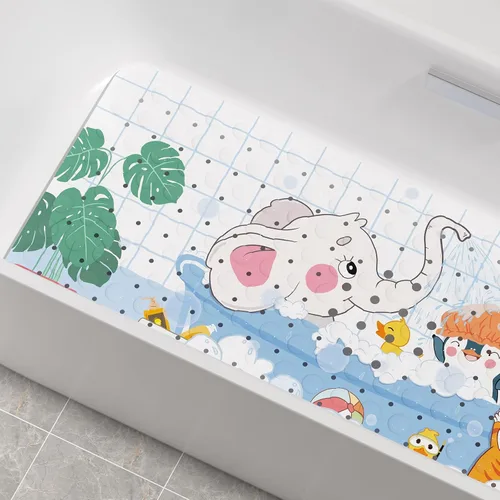 Miniatura 2 de AmazerBath Alfombra de baño antideslizante para bebé, tapete de baño infantil de dibujos animados para bañera, 40 x 16 pulgadas, tamaño completo