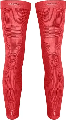 Incrediwear Paquete de 2 mangas de pierna Manga larga de pierna de longitud completa para aliviar el dolor de piernas y recuperación muscular de
