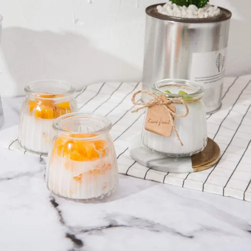Miniatura 5 de Tarros pequeños de yogur, tarros de vidrio transparente de 4 onzas con tapas, recipiente de yogur de vidrio con tapas (PE), tarro de pudín