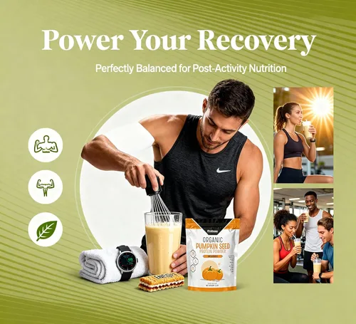 Miniatura 2 de Probase Nutrition, Polvo de proteína de semillas de calabaza, polvo de proteína de calabaza sin azúcar, ideal para apoyo posterior a la actividad