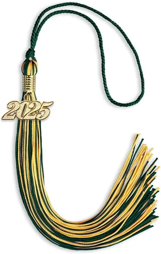 Miniatura 36 de Endea Graduation - Borla de doble color mixto con fecha dorada (negro/dorado antiguo, 2021)