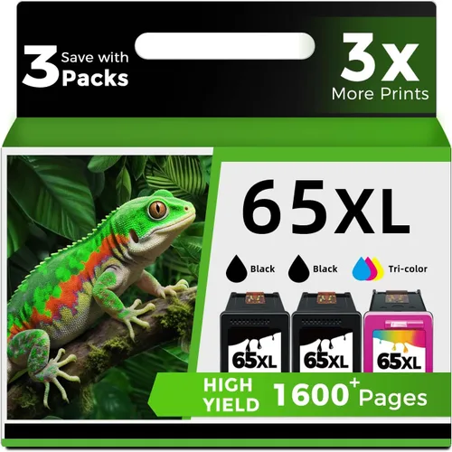 Cartuchos de tinta 65XL Negro/Color Pack de repuesto para tinta HP 65 XL 65XL HP65 HP65XL para uso en impresoras 5000 5055 3755 3700 3772 3722 2600