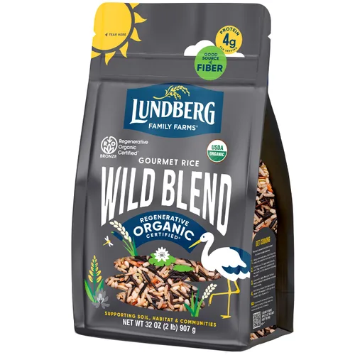 Lundberg Arroz orgánico regenerativo certificado silvestre – Variedades marrón, rojo y negro, 32 onzas