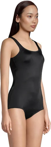 Miniatura 4 de Lands' End Traje de baño deportivo de una pieza para mujer, con cuello redondo, suave, resistente al cloro