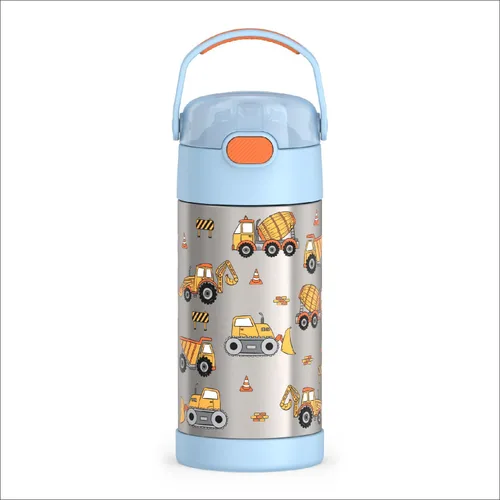 Miniatura 27 de THERMOS FUNTAINER - Botella de acero inoxidable con aislamiento al vacío y sorbete, capacidad de 12 onzas, para niños, azul Azul marino