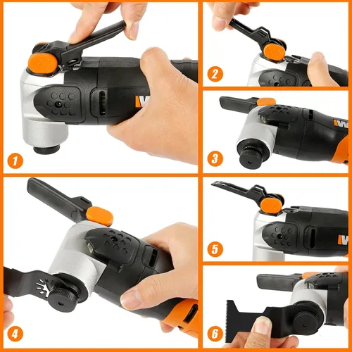 Miniatura 7 de 100 Cuchillas de Sierra Oscilante, 1-3/4" Liberación Rápida Kits de Cuchillas Multiherramienta Cuchillas de Herramienta Oscilante Universal Madera