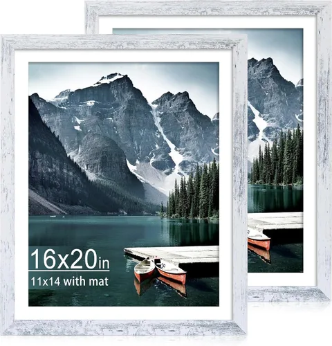 Miniatura 135 de iRahmen - Juego de 2 marcos de fotos de 4 x 6, marco de madera negro con cristal de alta definición, para mostrar fotografías de 3.5 x 5
