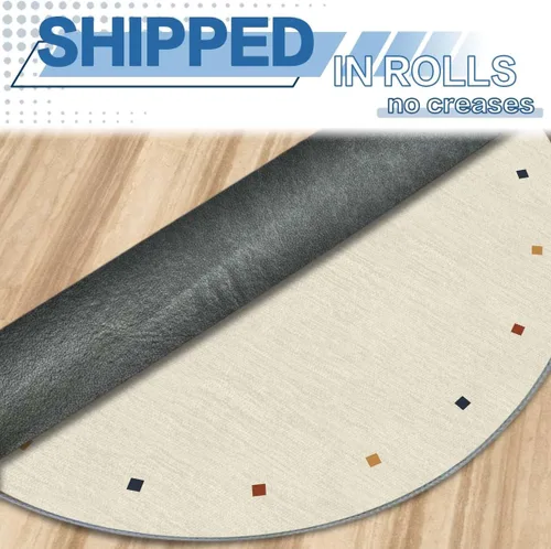 Miniatura 2 de Tapete para silla, alfombra de pelo corto para oficina, antideslizante, que reduce el ruido, alfombra redonda de 47 pulgadas, alfombra decorativa
