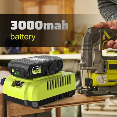 Miniatura 2 de Abeden Reemplazo de 3.0Ah para cargador de batería Ryobi de 18 V y combo de batería con puerto USB, compatible con herramientas eléctricas