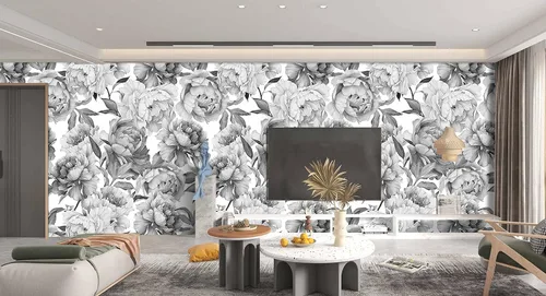 Miniatura 60 de Papel pintado botánico de selva tropical Hojas verdes de planta murales Estética para decorar habitación Sala de estar Fondo de TV Gran mural de B033