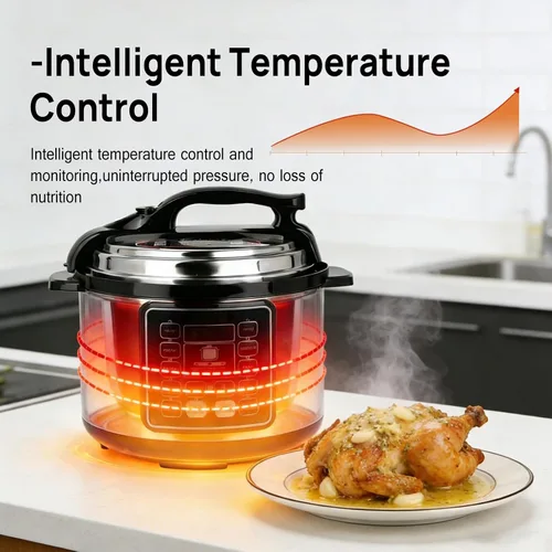 Miniatura 4 de Olla a presión eléctrica 10 en 1 con función de reserva de 24 horas, 6L, olla de cocción lenta, olla arrocera, wok, pastel, yogur, hace que cocinar