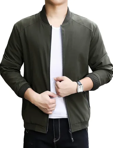 Miniatura 2 de Lentta - Chaqueta Bomber de Ajuste Delgado y Ligera de Softshell para Hombre, Chaquetas de Otoño para Hombre