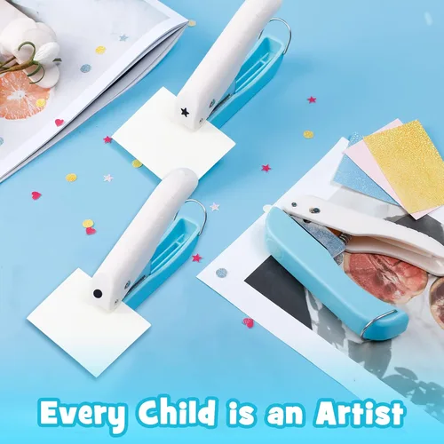 Miniatura 6 de UCEC Paquete de 3 perforadoras de papel para manualidades, perforadora de un solo agujero de 1/4 pulgadas para manualidades, perforadora pequeña