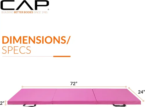 Miniatura 4 de CAP Barbell All Purpose Folding Anti Tear Exercise Training Aerobic Fitness Gym & Gymnastics Balance Mat Multiple colors Rosa