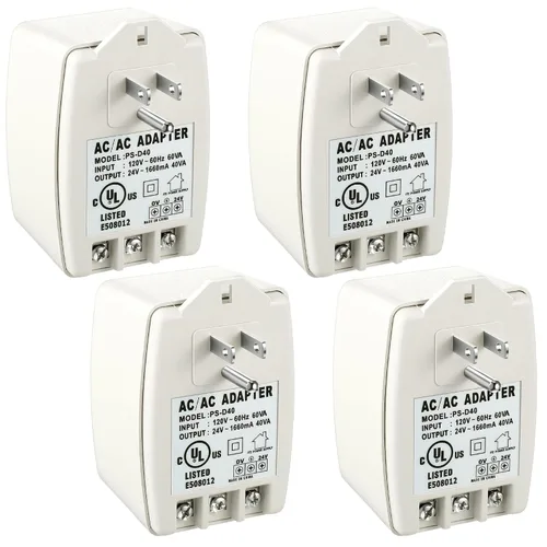 Miniatura 10 de Hotop Transformador de 24 voltios, transformador de CA de 40 VA, enchufe con fusible PTC, compatible con timbre Ring y termostato compatible