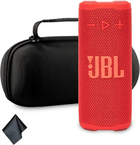 JBL Grip - Altavoz Bluetooth portátil rojo (JBLGRIPRD) - IP68 impermeable y resistente al polvo | Bluetooth 5.4 | Impulso de sonido AI | Batería de