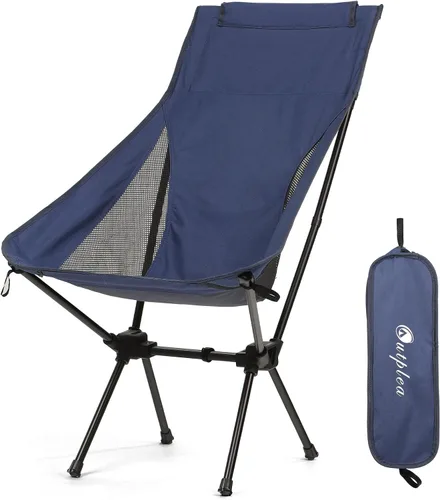 Miniatura 12 de Silla de camping portátil plegable, silla de senderismo ligera y compacta, silla de playa para adultos, azul