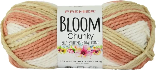 Miniatura 15 de Premier Yarns Bloom - Hilo grueso, hilo con patrón automático para ganchillo y tejer, Hydrangea, 3.5 oz, 109 yardas