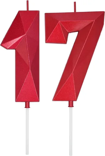 Miniatura 16 de DERVENTA Velas de cumpleaños con números grandes, 3D, color rosa, 3.7 pulgadas, decoración para tartas de fiesta, 1 pieza (número 3 rosa)