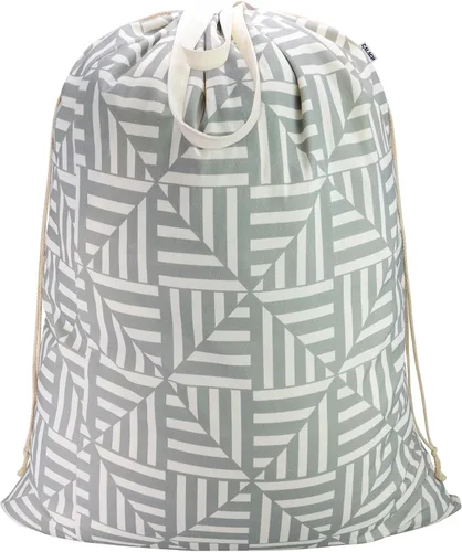Miniatura 25 de Bolsa de Lona para Ropa Sucia de 33" x 35", Bolsa de Lavandería de Algodón Grueso con Asas y Cordón, Extra Grande de Servicio Pesado Lavable, Forro