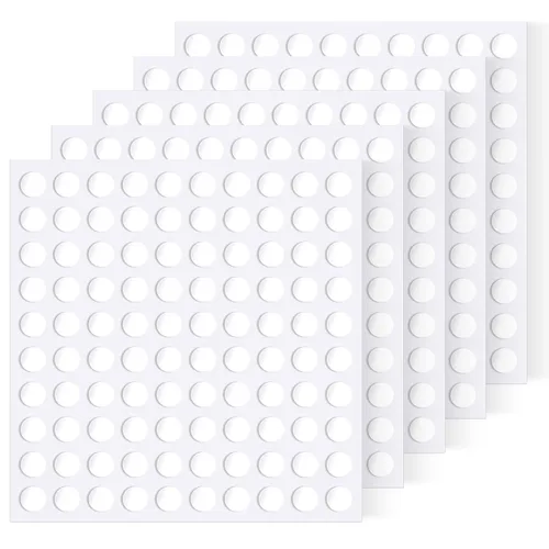 Masilla para pósteres, 500 piezas de puntos adhesivos de 0.24 pulgadas, tachuelas adhesivas extraíbles de doble cara, calcomanías de montaje