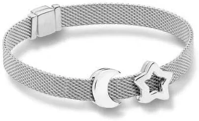 Miniatura 3 de Juego de pulsera de plata de ley 925 real de oro rosa con reflejos originales para mujer pulsera de abalorios joyería de bricolaje