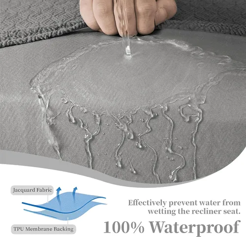 Miniatura 4 de Fundas de sofá reclinable seccional 100% impermeables para sofá reclinable en forma de L, funda de sofá modular de esquina en forma de L, fundas