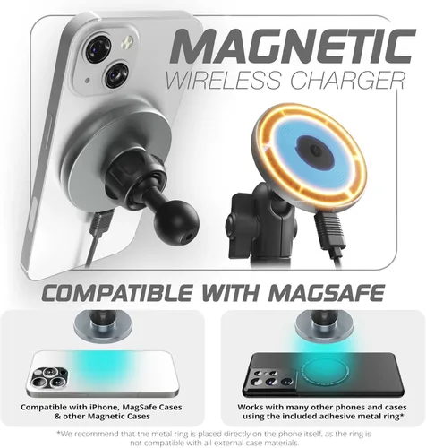 Miniatura 6 de Tackform Link - Soporte magnético de carga inalámbrica para teléfono, compatible con MagSafe, Toyota Tacoma 2016-2023 y Toyota Tundra 2014-2021