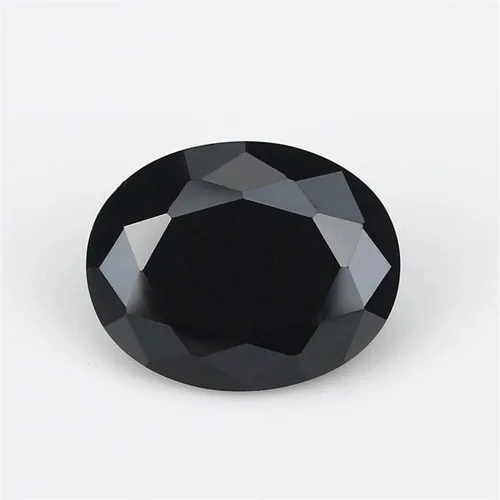 Miniatura 2 de 100 piedras preciosas sintéticas sueltas de 0.118 x 0.197 in, forma ovalada, color negro, para anillos, pulseras, collares, colgantes, joyas