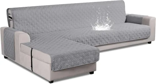 Miniatura 31 de VANSOFY Fundas de Sofá Seccional Mejoradas 100% Impermeables en Forma de L Funda Reversible para Chaise Lounge Funda Protectora de Sofá Seccional