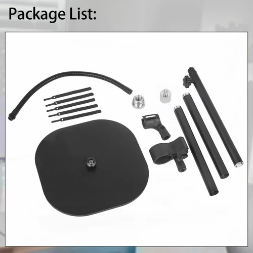 Miniatura 7 de Soporte para micrófono, cuello de cisne, para cantar, altura ajustable de 36 a 66 pulgadas, con base resistente para Samson Q2U Fifine AM8 Blue Yeti