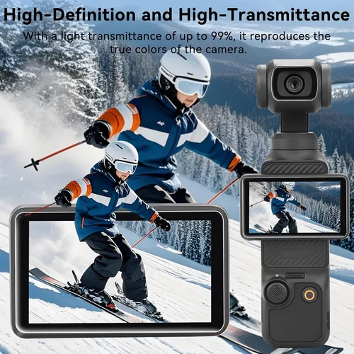 Miniatura 4 de Protector de pantalla de bolsillo 3 lentes antiarañazos para DJI Osmo Pocket 3 Vlogging Camera Creator Combo Accesorios 4 protectores de lente + 4
