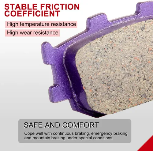 Miniatura 4 de CCIYU Pastillas de freno de motocicleta aptas para Honda, para Suzuki, para Yamaha, pastillas de freno traseras de fibra de carbono