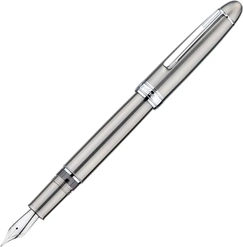Miniatura 11 de Asvine J16 Pluma estilográfica de titanio sólido Jowo Plumín fino Relleno de pistón, diseño de ventana de tinta con llave inglesa y caja de pluma